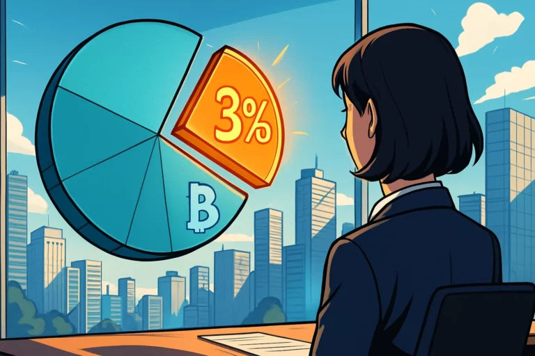 Itaú Unibanco, Brazil’s largest private bank, recommends allocating up to 3% of Bitcoin. Small long-term holdings can hedge risks.