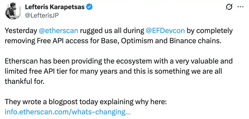 Etherscan の驚きの告発! Ethereum エコシステムのデータ依存矛盾を誤って暴露